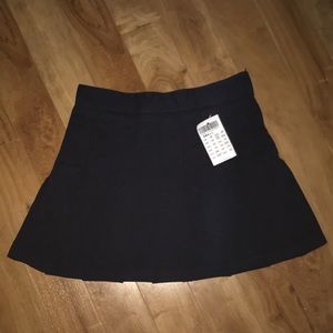 Navy Blue Dana Pleated Skirt
